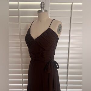 Vintage Brown Flowy Dress size Medium fits Small